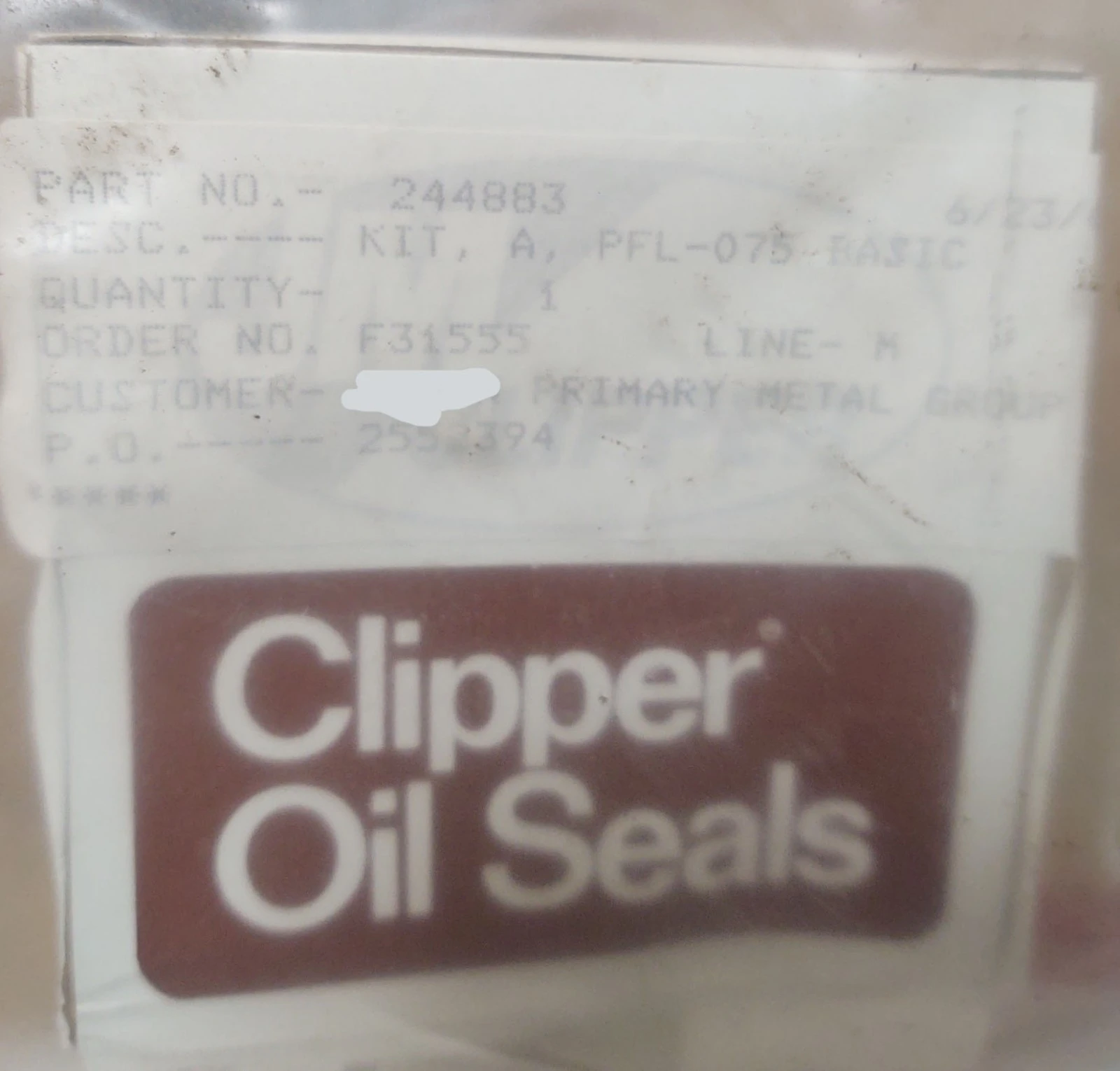 🔥Clipper Hydraulic Oil Seal Kit K010366-210 244883