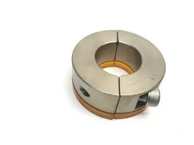 USED MISUMI SEPARATE NICKEL PLATED STEEL SHAFT COLLAR