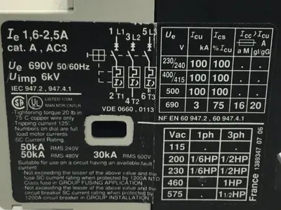 USED TELEMECANIQUE GV2RT07