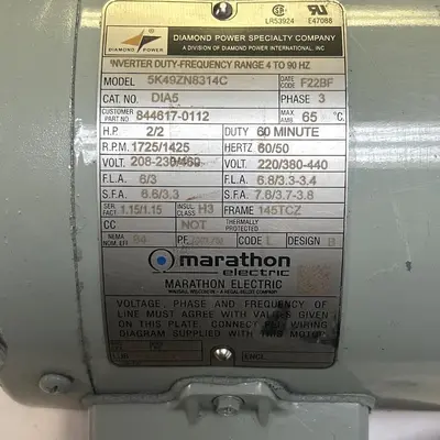 Used MARATHON 5K49ZN8314C Motors (misc) Ohio US | Surplus Asset Holdings #1242650