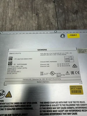 Used Siemens 6AV7240-0DB04-0HE0 Misc Electrical & Power Parts South Carolina US | ESS Industrial Equipment Sales #1318101