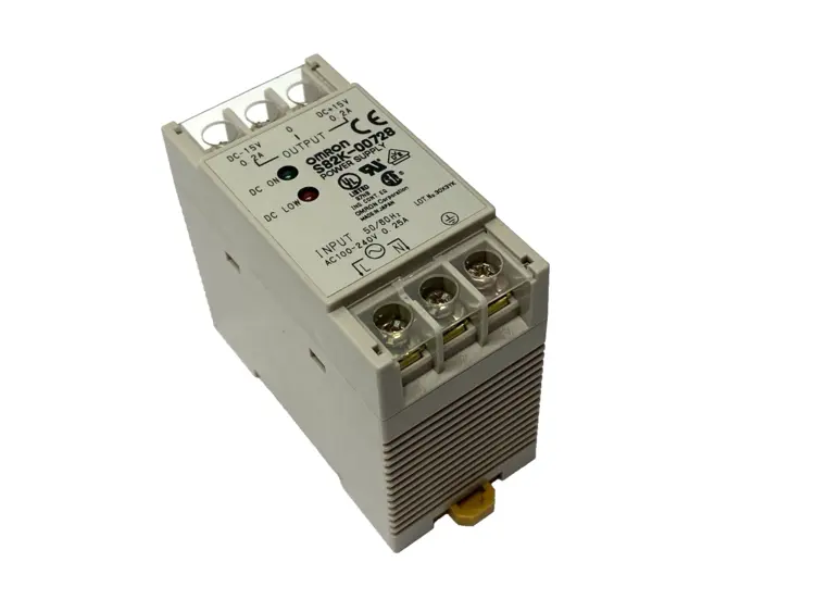 Used OMRON POWER SUPPLY 100-240VAC .25A INPUT 15VDC .2A OUTPUT DIN Rail Power Supplies Michigan US | Maverick Industrial Sales #1092124