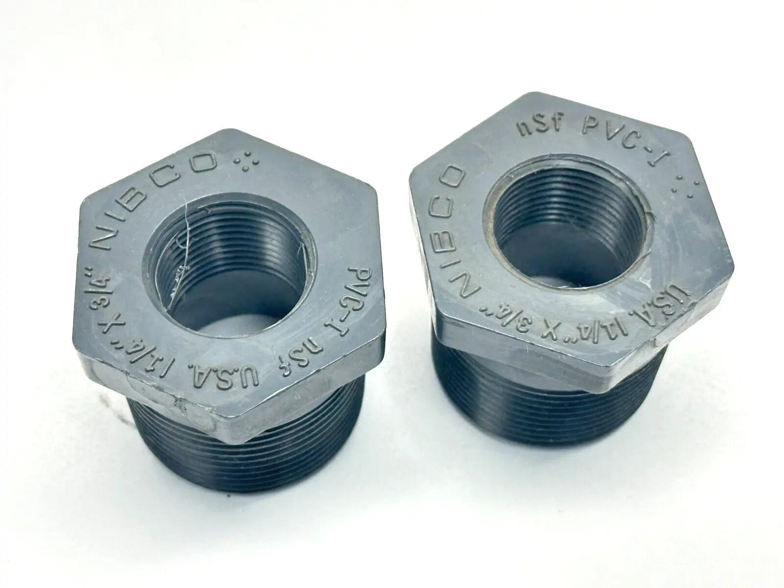 451834 | Nibco  3/4 x 1/4" Reducer Bushing MPT x FPT CA15150 LOT OF 2 - Used