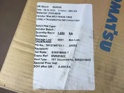 NEW KOMATSU ND116420-7450
