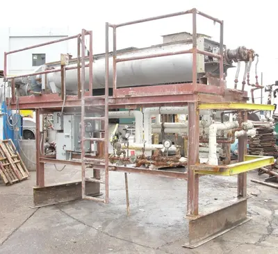 SPC6056  Industrial Process Dryer Twin 12"dia x 128" long, screw dryer, Stainless Steel