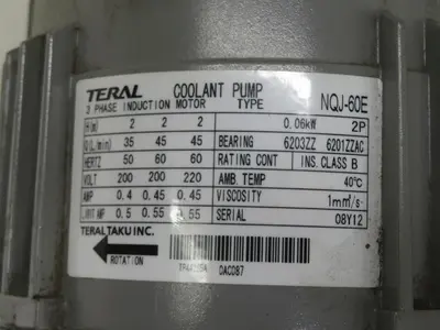 Used TERAL NQJ-60E Pumps Texas US | Aucto #1307187