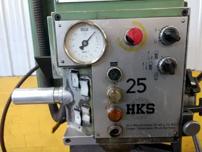 25" HKS MODEL 25MG SINGLE SPINDLE GEARHEAD DRILL WITH TAPPING: STOCK #14671