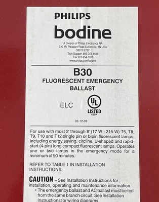 NEW Philips-Bodine PD3F0001