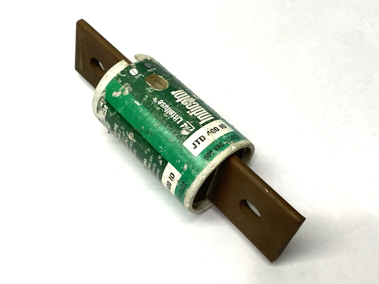 USED LITTELFUSE TIME-DELAY CURRENT LIMITING FUSE CLASS J 600VAC 400A