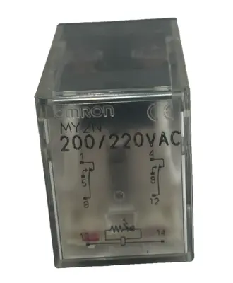NEW OMRON MY2N RELAY 200/220VAC 13 COUNT