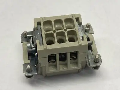 Han 6 ES-M,09330062616 | Harting Han 6 ES-M Insert Connector 6-Pin 09330062616 LOT OF 3 - Used