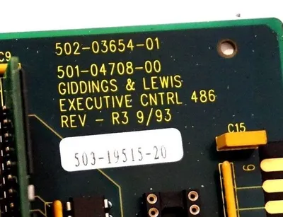 USED GIDDINGS & LEWIS 501-04708-00 EXECUTIVE CONTROL BOARD 502-03654-01
