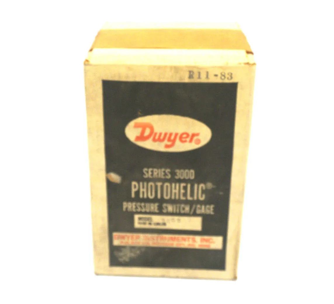 NEW DWYER 3002 PRESSURE SWITCH GAUGE