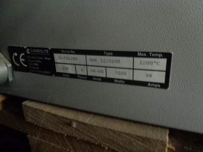 Carborlite Hoz Tube Furnace 1,200 Deg. C