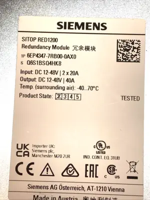 USED SIEMENS SITOP RED1200 REDUNDANCY MODULE