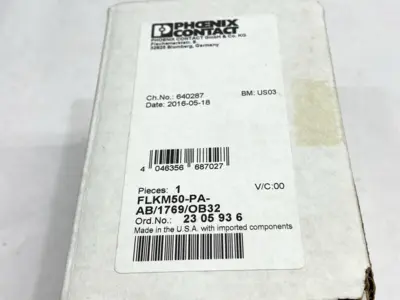 New | in-Stock PHOENIX CONTACT FLKM50-PA-AB/1769/OB32, 2305936 Terminal Blocks Michigan US | Maverick Industrial Sales #1091151