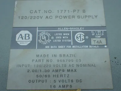 Used ALLENBRADLEY 1771P7 PLC Power Supplies Ohio US | HGR 24 #1095209