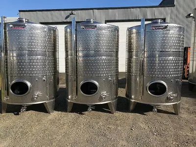 New Stock Letina Closed Top and Variable Capacity Jacketed Fermenter/Storage Tanks