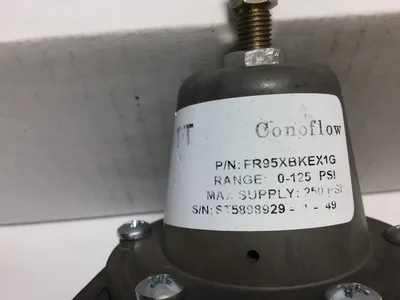 ITT Conoflow FR95XBKEX1G Pneumatic Filter Regulator Max Supply 250PSI Range 0-125PSI