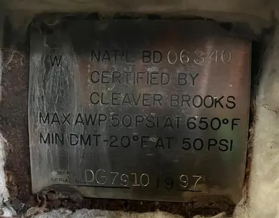 USED 1997 CLEAVER BROOKS DA TANK
