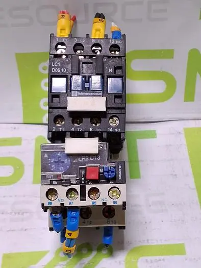 TELEMECANIQUE LC1 D06 10 CONTACTOR WITH LR2D13 ELECTRICAL COIL LR2 D1307 C
