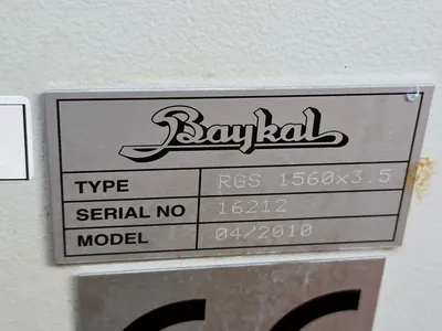 Used 2010 BAYKAL RGS 1560X3.5 Sheet Metal Shears Ontario CA | CNCsurplus #1281260