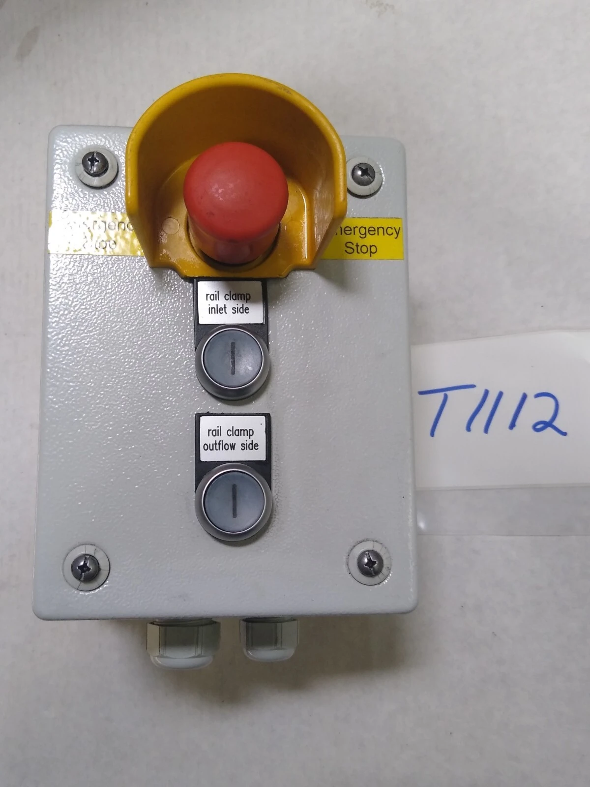 USED Rittal EMERGENCY STOP- RAIL CLAMP INSIDE INLET SIDE & RAIL CLAMP OUTFLOW