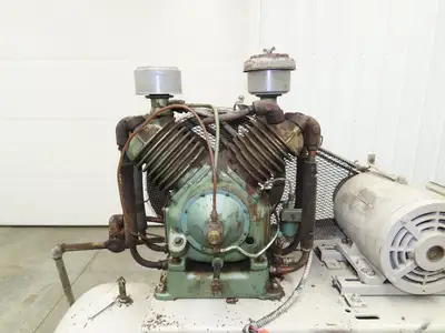 Speedaire Dayton Two Stage Air Compressor 3Ph 230/460V 10Hp 200PSI 120Gal Tank