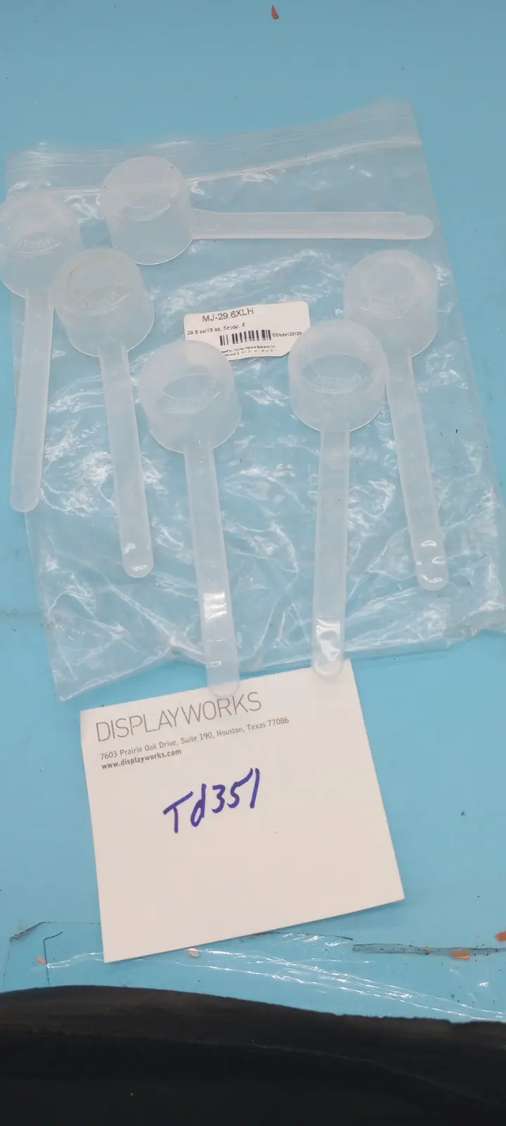 LOT OF 6 29.6 ml PP Plastic Medium Handled Scoop, 10OZ SCOOP MJ-29.6XLH
