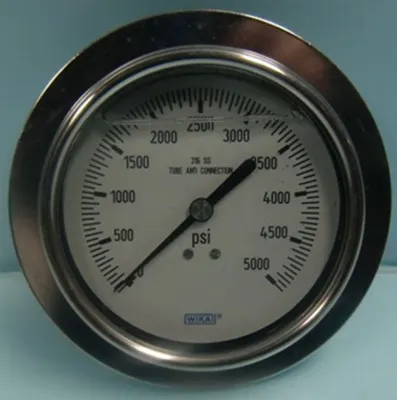 QTY. 1. WIKAI 316 SS TUBE AND CONNECTION GAUGE REA...