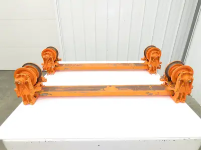 Cleveland Tramrail Bridge Crane 52" Stop Bar ES Idler Heads WA 5"Wheels Set of 2