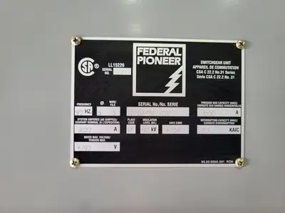 1200A 4160V Switchgear, Main Breaker & Tie Breaker w/ 2 Auxiliary Units