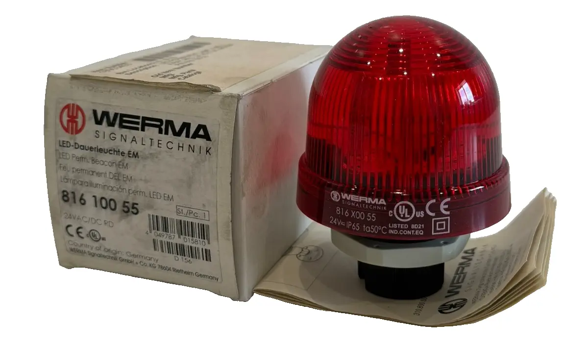 NEW WERMA 816 100 55 SIGNAL BEACON 24VAC/DC 81610055