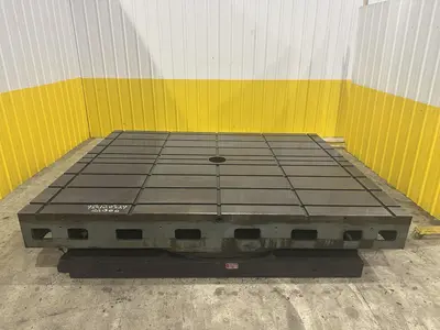 96" X 120" GIDDINGS & LEWIS T SLOT POWERED AIR LIFT ROTARY TABLE: STOCK #22066