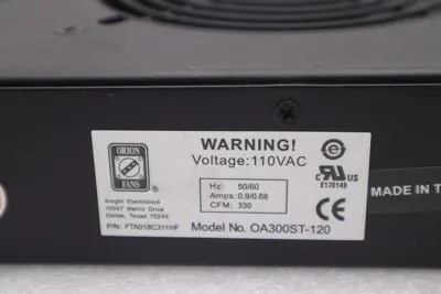 Orion Fans OA109AP-11-1TB Cooling Fan 104 CFM 3000 RPM STOCK 2466C
