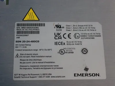 Used EMERSON SD2024480CD DIN Rail Power Supplies Ohio US | HGR 24 #1020194
