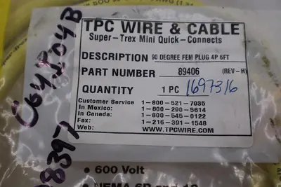 NEW TPC WIRE & CABLE 89406 STOCK H394A