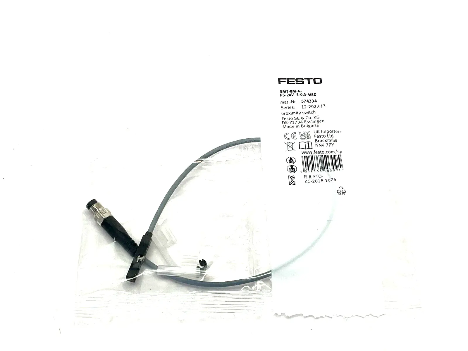 New | in-Stock Festo Proximity Sensor NO COntact, A-Coded, 574334 Proximity Sensors Michigan US | Maverick Industrial Sales #1394189