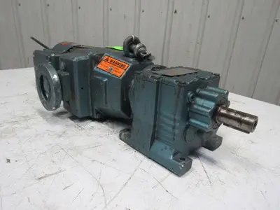 Sew R27D16DT80K4BMG05HR 19.35:1 Ratio 22-107RPM Out 230/460V Inline Gear Motor
