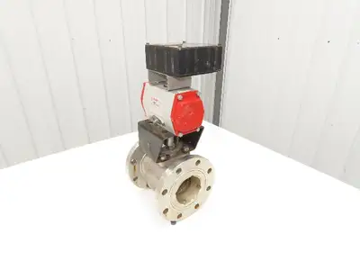 FlowTek 4-150 4" Stainless Ball Valve & Pneumatic Actuator Assembly DAB092