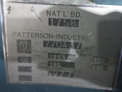 21.5" x 20" Patterson  Ball Mill Reactor
