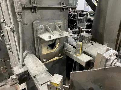 6" X (2) 15 HP WHEEL WHEELABRATOR "SKEW ROLL PIPE & BAR" SHOT BLAST BLASTER SYSTEM: STOCK #20002