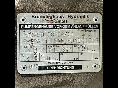 USED BRUENINGHAUS HYDRAULIK A10VS0 28 DR/31 R-PPA 12 N00-S0109