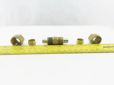 3/8" ID x 1/2" OD Brass Compression Union Lot Of 5