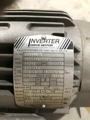 Baldor 1DM3581T 1HP Variable Speed AC Motor 1750-6000RPM 3PH