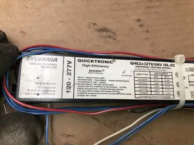 Sylvania QHE2x32T8/UNV ISL-SC 2-Lamp Instant Start T8 Ballast 120-277V 60Hz