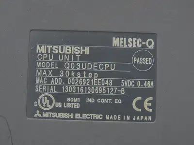 Mitsubishi Q03UDECPU Melsec-Q CPU Unit 60k Step Max