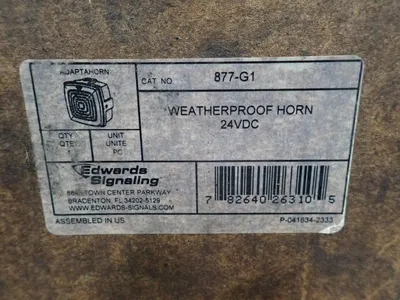 Used EDWARDS SIGNALING 877G1 Safety Products (Other) Ohio US | HGR 24 #878301