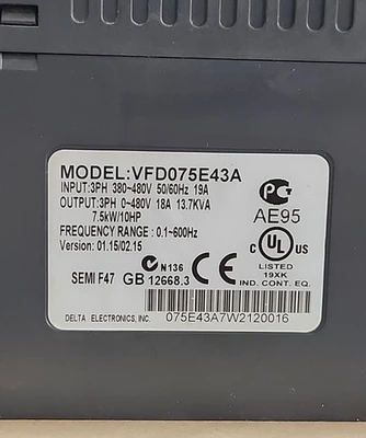 USED Delta VFD075E43A