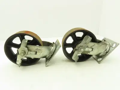 Faultless 6" Caster Wheel Swivel Locking 2" Wide 7-1/2" Height Lot of 2